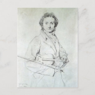 Carte Postale Portrait de Niccolo Paganini 1819