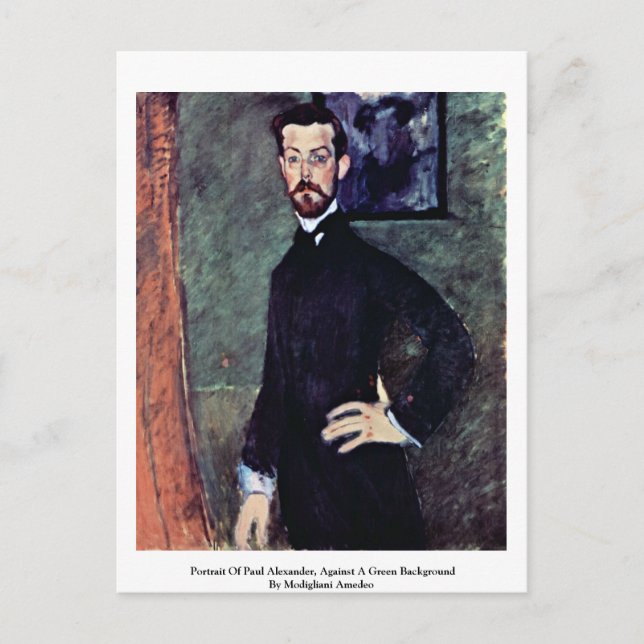 Carte Postale Portrait de Paul Alexander par Amedeo Modigliani (Devant)