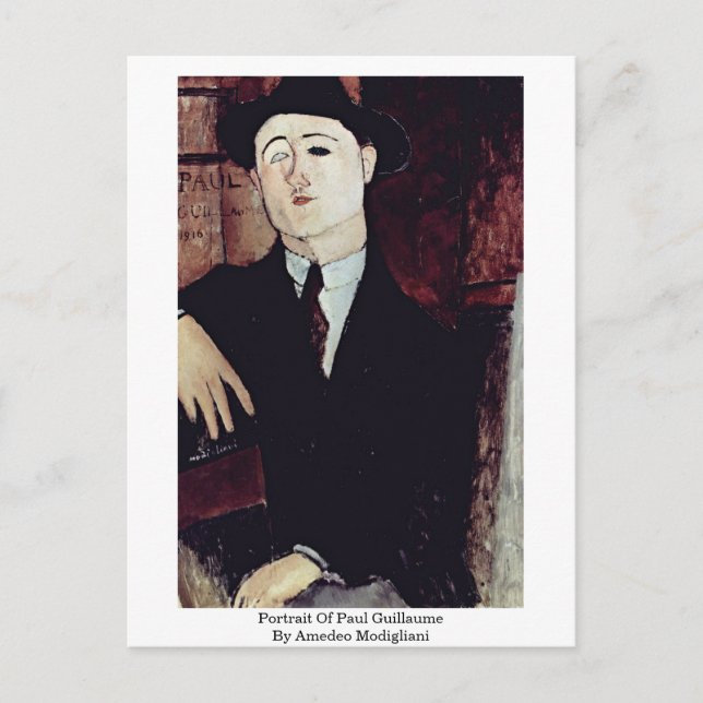 Carte Postale Portrait De Paul Guillaume Par Amedeo Modigliani (Devant)