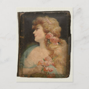 Carte Postale Portrait de peinture à l'huile de dame victorienne