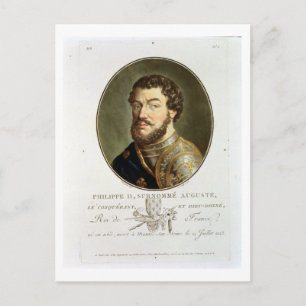 Carte Postale Portrait de Philippe II, appelé Auguste, roi du Pè