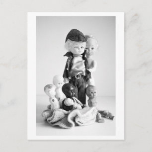 Carte Postale Portrait de poupée - Famille de poupées anciennes