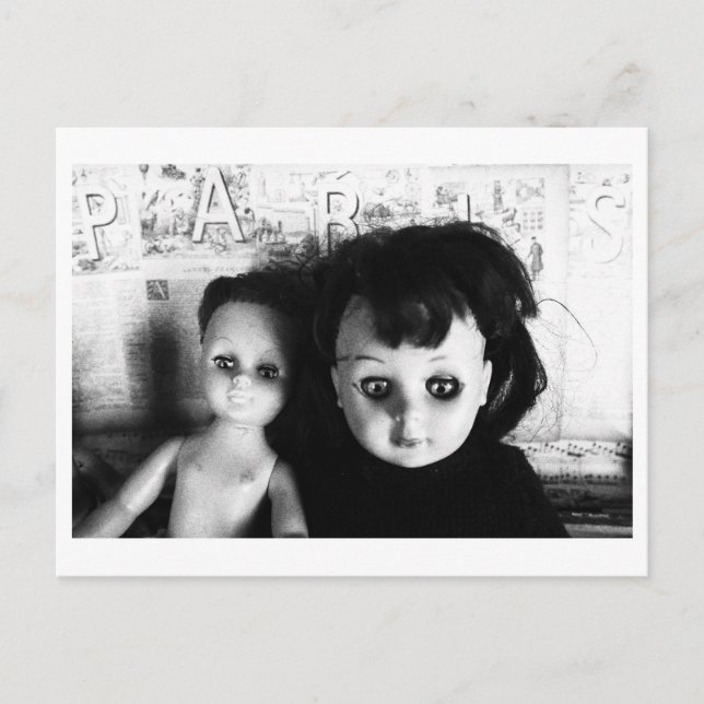 Carte Postale Portrait de poupée - Sœurs Poupées (Devant)