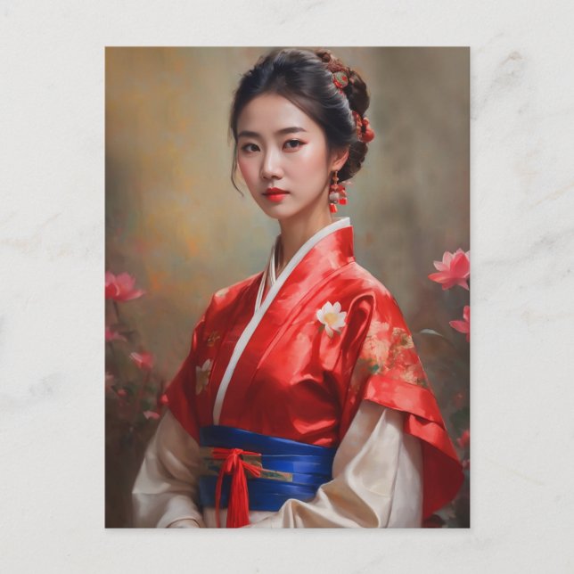 Carte Postale Portrait de princesse chinoise (Devant)
