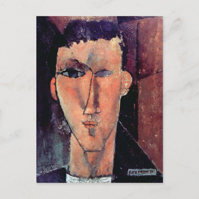 Carte Postale Portrait de Raymond par Amedeo Modigliani (Devant)