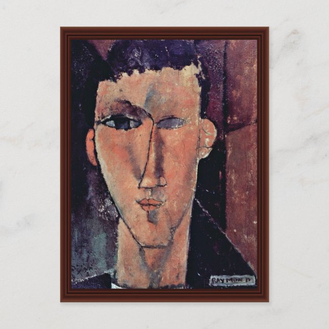 Carte Postale Portrait De Raymond Par Modigliani Amedeo (Devant)