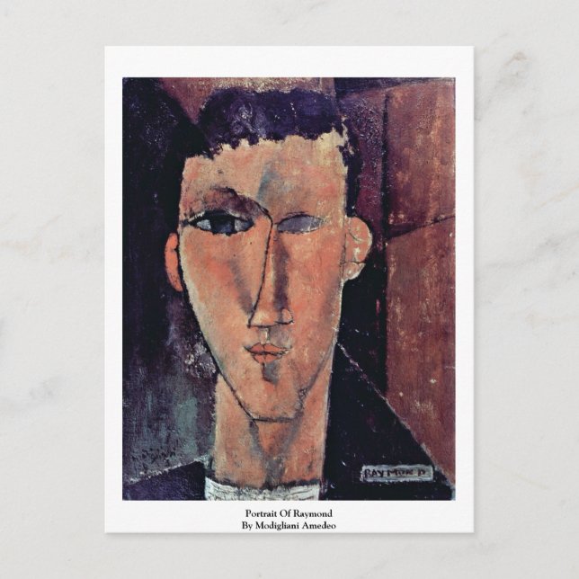 Carte Postale Portrait De Raymond Par Modigliani Amedeo (Devant)