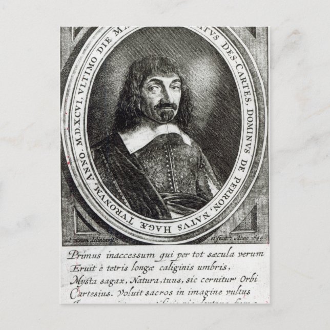 Carte Postale Portrait de René Descartes, 1644 (Devant)