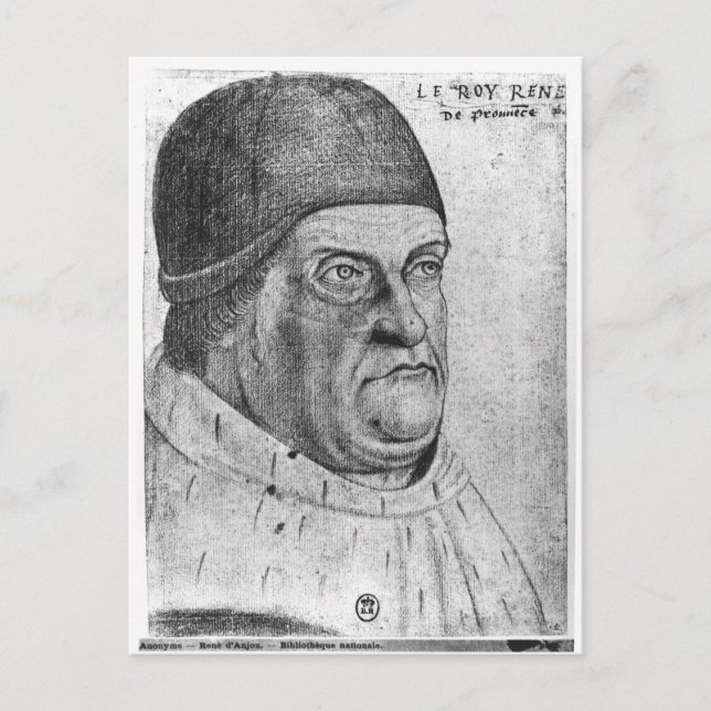 Carte Postale Portrait de René I Duc d'Anjou (Devant)