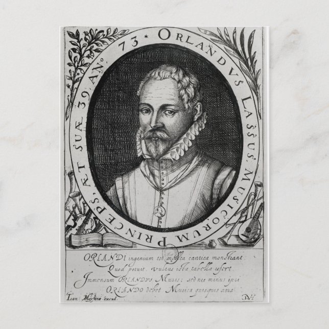 Carte Postale Portrait de Roland de Lassus (Devant)