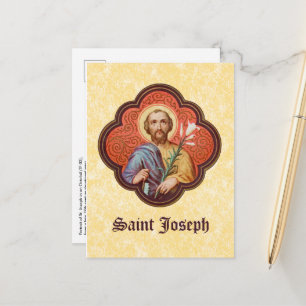 Carte Postale Portrait de Saint-Joseph dans un octofoil (TF 02)