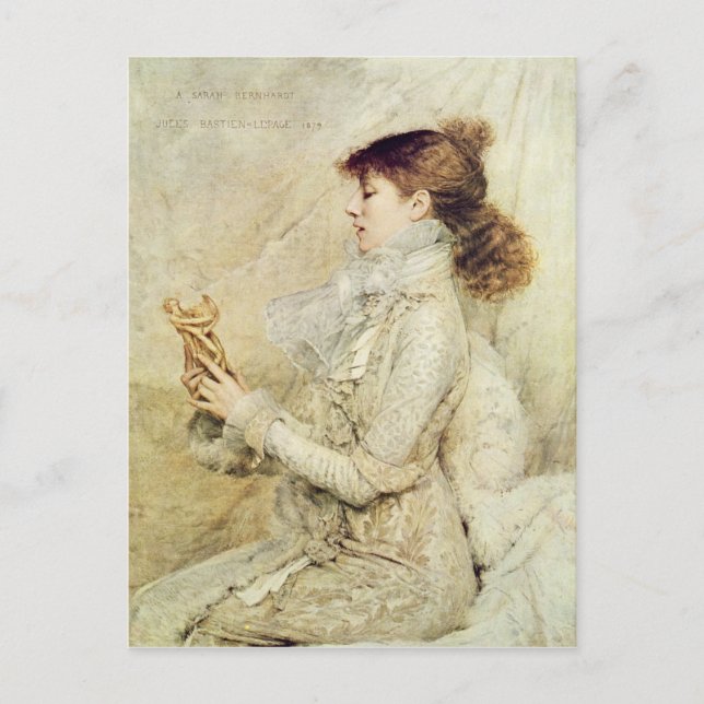 Carte Postale Portrait de Sarah Bernhardt (Devant)