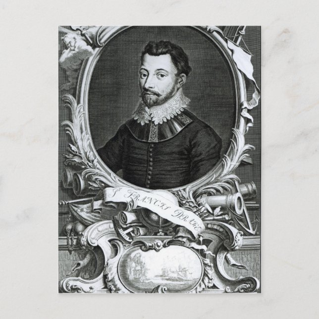 Carte Postale Portrait de Sir Francis Drake (Devant)