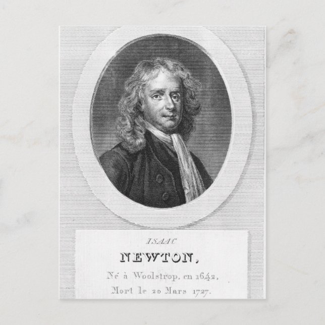 Carte Postale Portrait de Sir Isaac Newton (Devant)