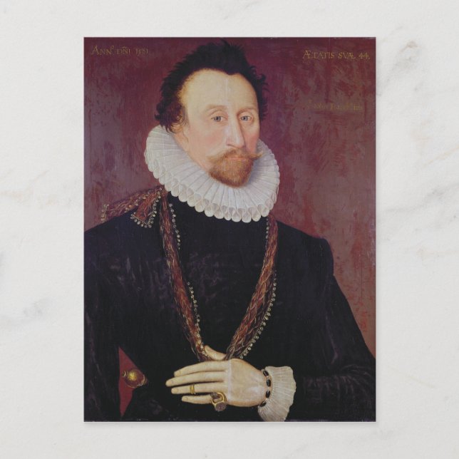 Carte Postale Portrait de sir John Hawkins 1581 (Devant)