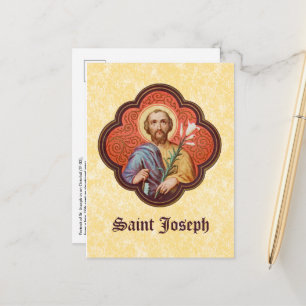 Carte Postale Portrait de St. Joseph dans un octofoil (TF 02)