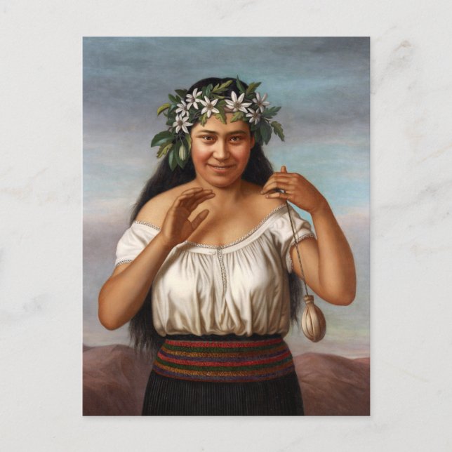 Carte Postale "Portrait de Terewai Horomona" - G. Lindauer (Devant)