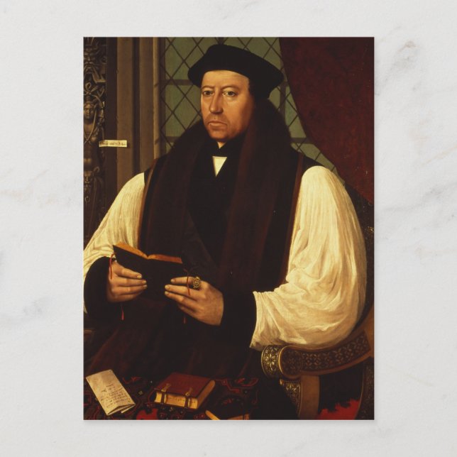 Carte Postale Portrait de Thomas Cranmer 1546 (Devant)