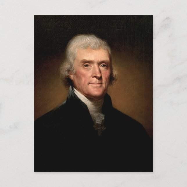 Carte Postale Portrait de Thomas Jefferson (Devant)