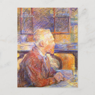 Carte Postale Portrait de Vincent Van Gogh par Toulouse-Lautrec 