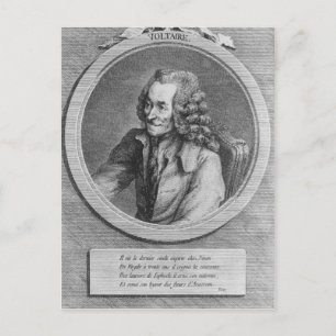 Carte Postale Portrait de Voltaire, tiré d'un dessin