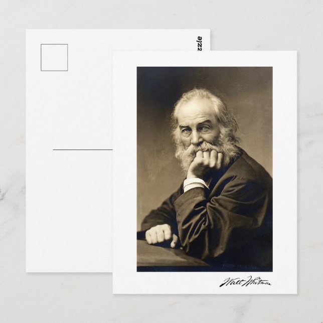 Carte Postale Portrait de Walt Whitman (1869) (Devant / Derrière)
