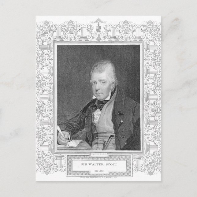 Carte Postale Portrait de Walter Scott (Devant)