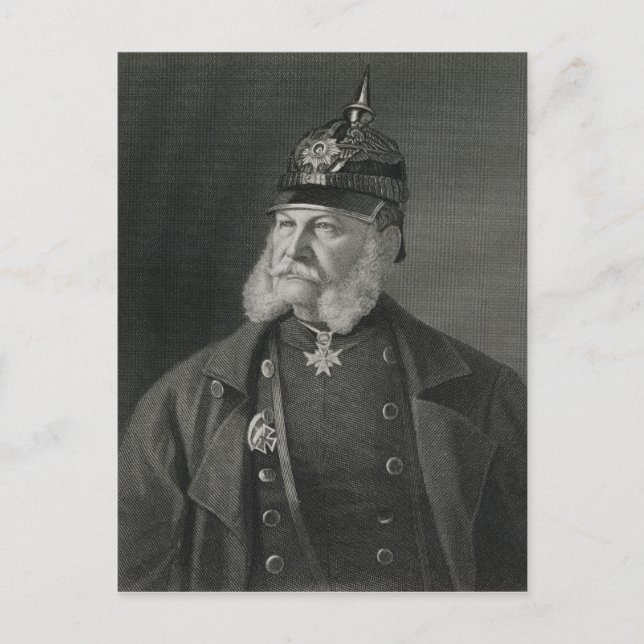 Carte Postale Portrait de William I roi de Prusse (Devant)