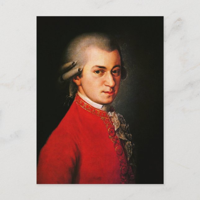 Carte Postale Portrait de Wolfgang Amadeus Mozart (Devant)