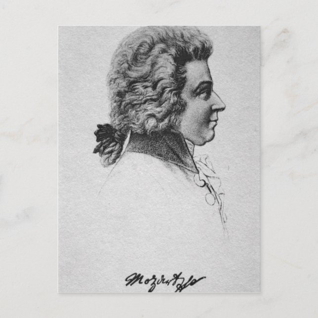Carte Postale Portrait de Wolfgang Amadeus Mozart (Devant)