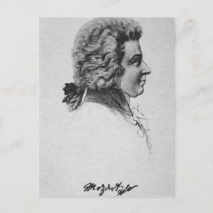 Carte Postale Portrait de Wolfgang Amadeus Mozart