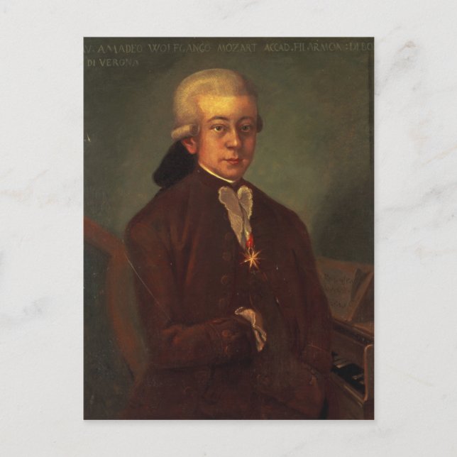 Carte Postale Portrait de Wolfgang Amadeus Mozart 2 (Devant)