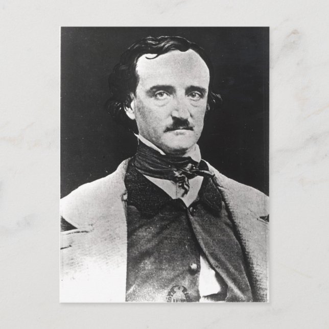Carte Postale Portrait d'Edgar Allan Poe (Devant)
