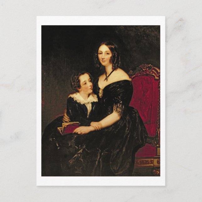 Carte Postale Portrait d'Eliza Boardman et de son fils, Robert,  (Devant)