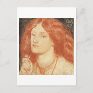 Carte Postale Portrait d'Elizabeth Siddal (1834-62), 1860 (crayo