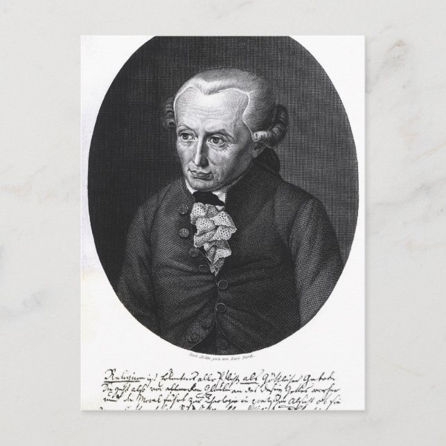Carte Postale Portrait d'Emmanuel Kant (Devant)