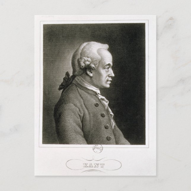 Carte Postale Portrait d'Emmanuel Kant, philosophe allemand (Devant)