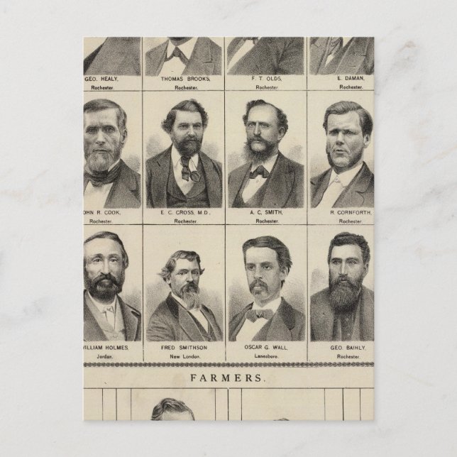 Carte Postale Portrait des premiers colons et agriculteurs, Minn (Devant)