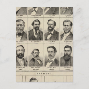 Carte Postale Portrait des premiers colons et agriculteurs, Minn