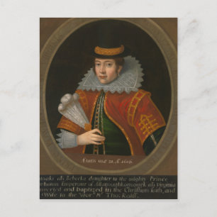 Carte Postale Portrait des véritables Pocahontas en Europe