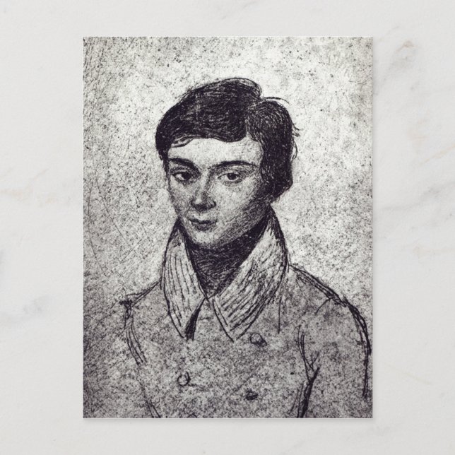 Carte Postale Portrait d'Évariste Galois (Devant)