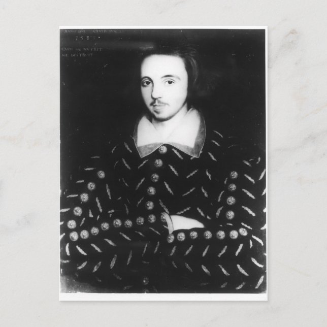 Carte Postale Portrait dit être Christopher Marlowe (Devant)