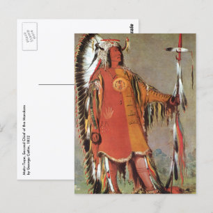 Carte Postale Portrait du chef indien Mato-Tope par George Catli