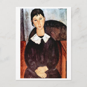 Carte Postale Portrait du col blanc, Modigliani