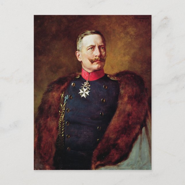 Carte Postale Portrait du Kaiser Guillaume II (Devant)
