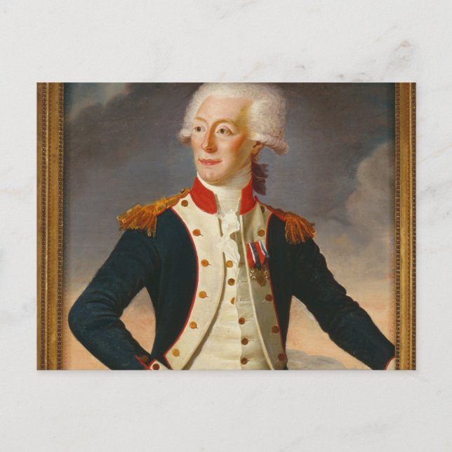 Carte Postale Portrait du marquis de Lafayette (Devant)