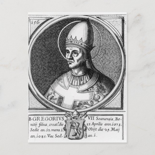 Carte Postale Portrait du Pape Grégoire VII (Devant)