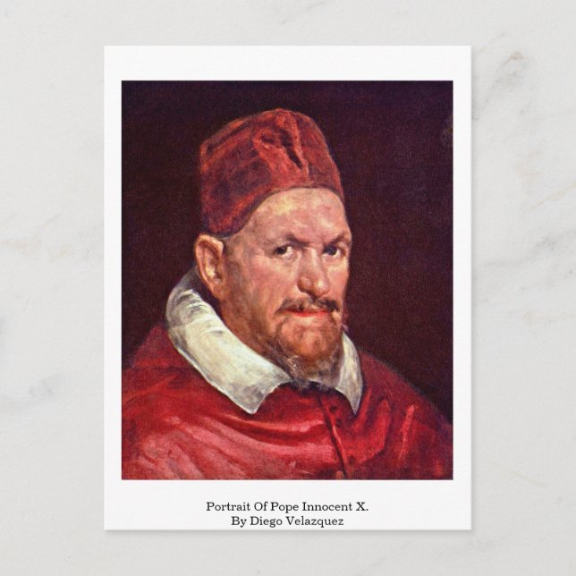 Carte Postale Portrait Du Pape Innocent X. Par Diego Velazquez (Devant)