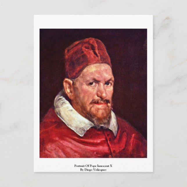 Carte Postale Portrait Du Pape Innocent X Par Diego Velázquez (Devant)