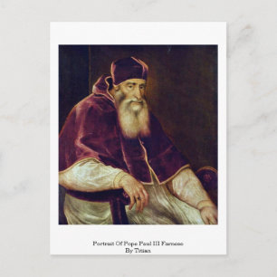 Carte Postale Portrait Du Pape Paul Iii. Farnèse Par Titien